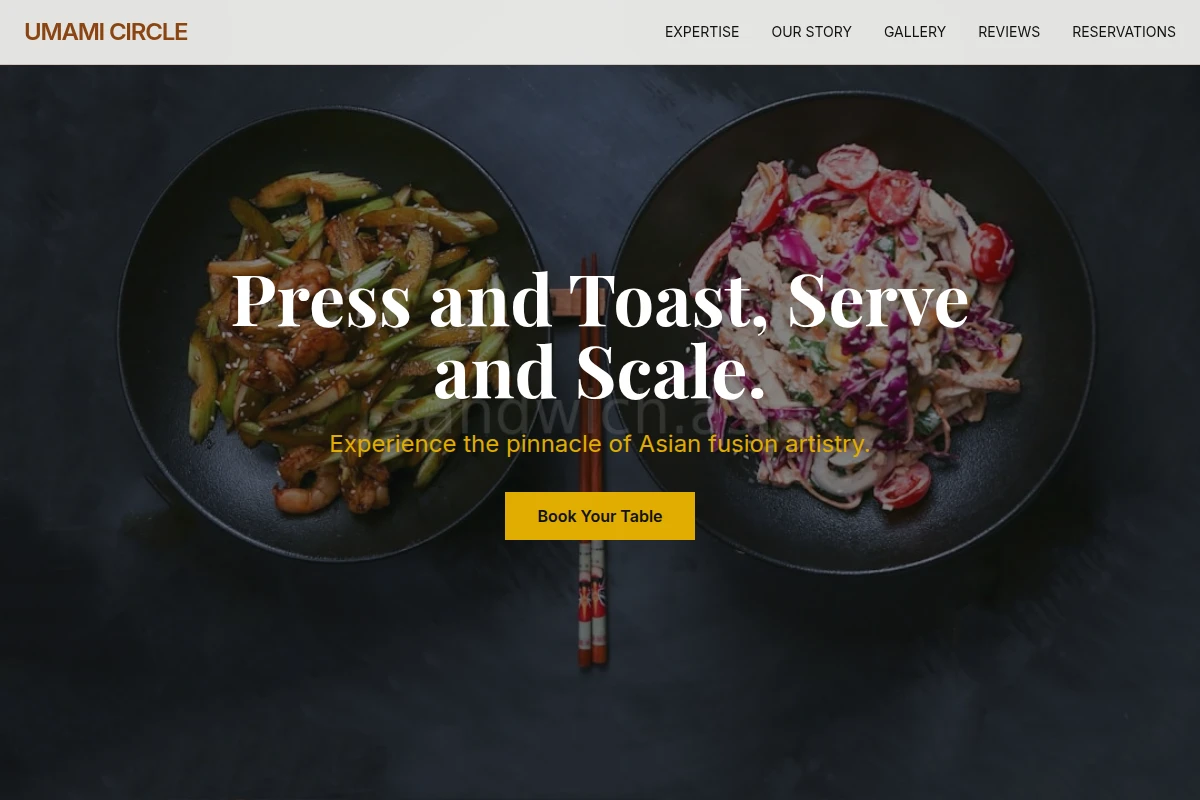 Gourmet Asian Fusion Food